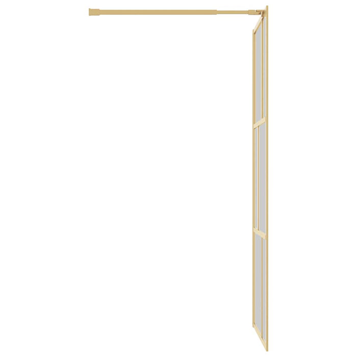 Paravan duș walk-in, auriu, 80x195 cm, sticlă ESG transparentă - WALTI WALTI