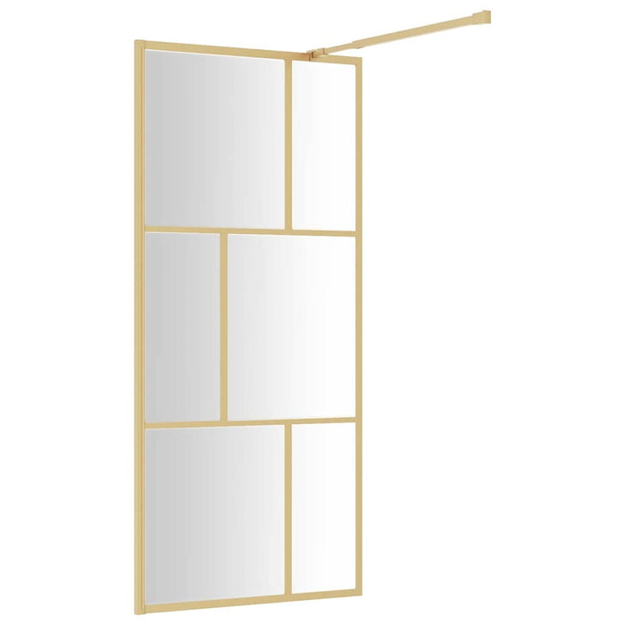 Paravan duș walk-in, auriu, 80x195 cm, sticlă ESG transparentă - WALTI WALTI