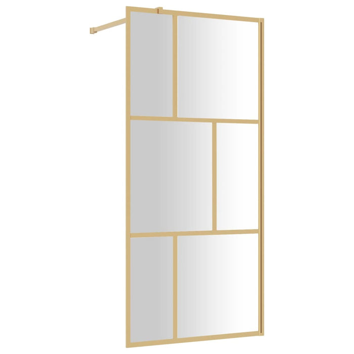 Paravan de duș walk-in auriu, 90x195 cm sticlă ESG transparentă - WALTI WALTI