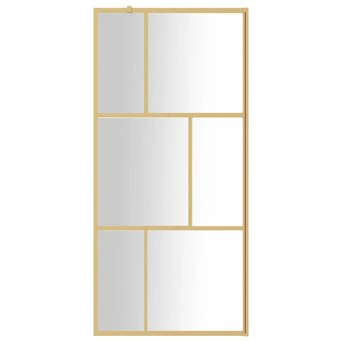Paravan de duș walk-in auriu, 90x195 cm sticlă ESG transparentă - WALTI WALTI