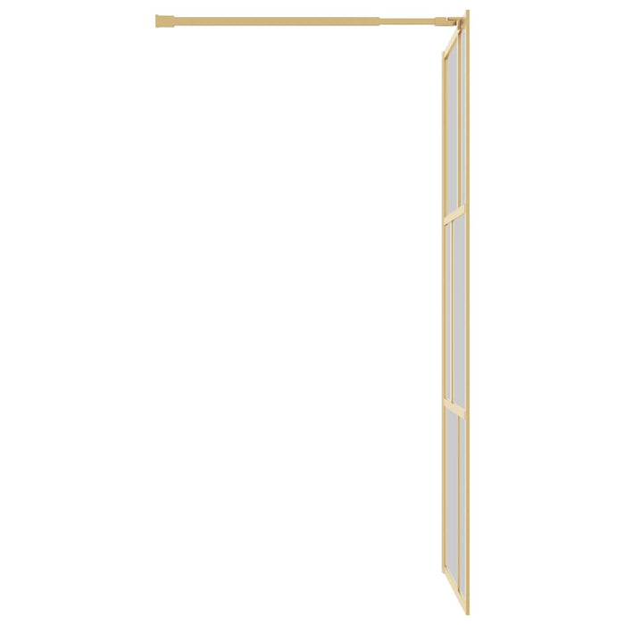Paravan de duș walk-in auriu, 90x195 cm sticlă ESG transparentă - WALTI WALTI