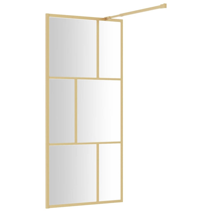 Paravan de duș walk-in auriu, 90x195 cm sticlă ESG transparentă - WALTI WALTI