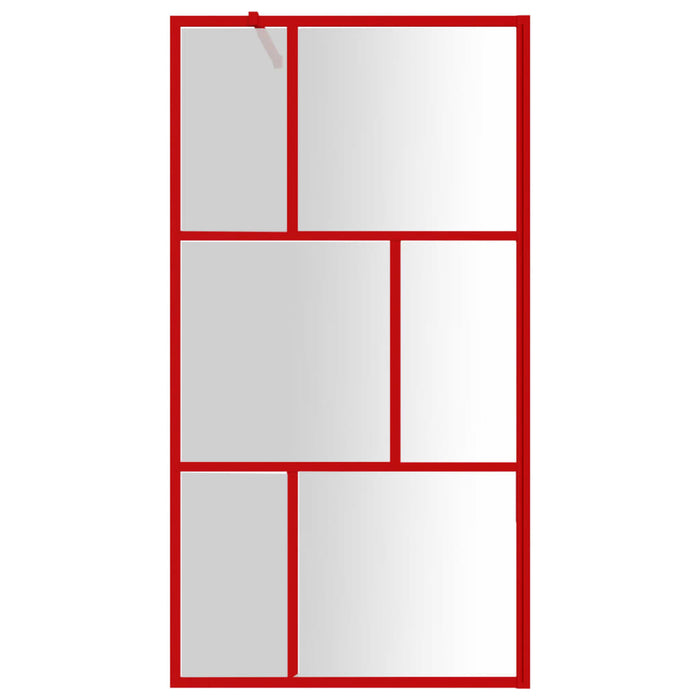 Paravan duș walk-in, roșu, 100x195 cm, sticlă ESG transparentă WALTI