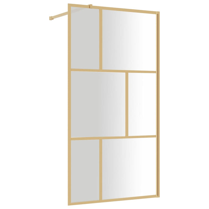 Paravan de duș walk-in auriu 115x195 cm sticlă ESG transparentă - WALTI WALTI