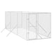 Padoc de exterior pentru câini argintiu 2x6x2 m oțel galvanizat - WALTI WALTI