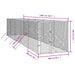 Padoc de exterior pentru câini argintiu 2x10x2m oțel galvanizat - WALTI WALTI