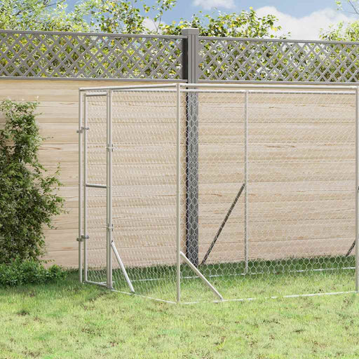 Padoc de exterior pentru câini argintiu 2x10x2m oțel galvanizat - WALTI WALTI
