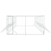 Padoc de exterior pentru câini argintiu 4x16x2m oțel galvanizat - WALTI WALTI