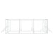 Padoc de exterior pentru câini argintiu 6x6x2 m oțel galvanizat - WALTI WALTI