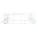 Padoc de exterior pentru câini argintiu 6x14x2m oțel galvanizat - WALTI WALTI