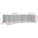 Padoc de exterior pentru câini argintiu 8x4x2 m oțel galvanizat - WALTI WALTI