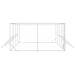 Padoc de exterior pentru câini argintiu 8x4x2 m oțel galvanizat - WALTI WALTI