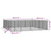 Padoc de exterior pentru câini argintiu 8x8x2 m oțel galvanizat - WALTI WALTI