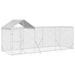 Padoc de exterior cu acoperiș argintiu 6x2x2,5m oțel galvanizat - WALTI WALTI