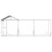 Padoc de exterior cu acoperiș argintiu 6x2x2,5m oțel galvanizat - WALTI WALTI