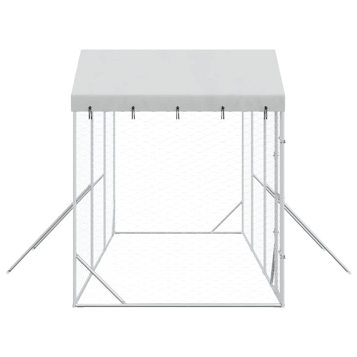 Padoc de exterior cu acoperiș argintiu 6x2x2,5m oțel galvanizat - WALTI WALTI