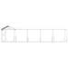 Padoc exterior cu acoperiș argintiu 10x2x2,5 m oțel galvanizat - WALTI WALTI