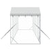 Padoc exterior cu acoperiș argintiu 10x2x2,5 m oțel galvanizat - WALTI WALTI
