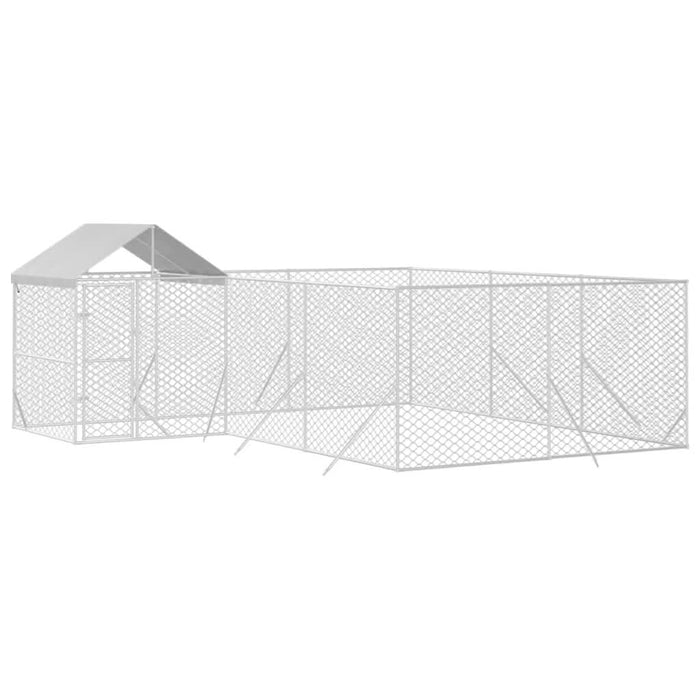 Padoc de exterior cu acoperiș argintiu 6x6x2,5m oțel galvanizat - WALTI WALTI