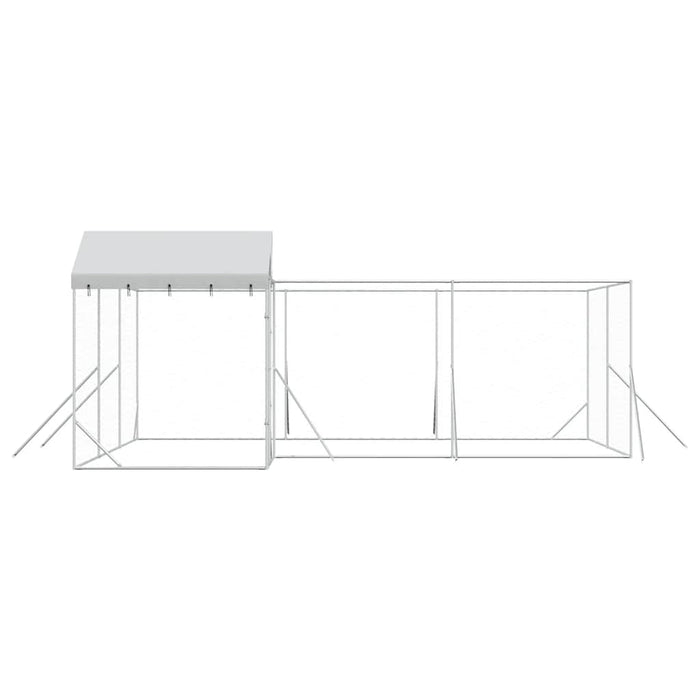 Padoc de exterior cu acoperiș argintiu 6x6x2,5m oțel galvanizat - WALTI WALTI