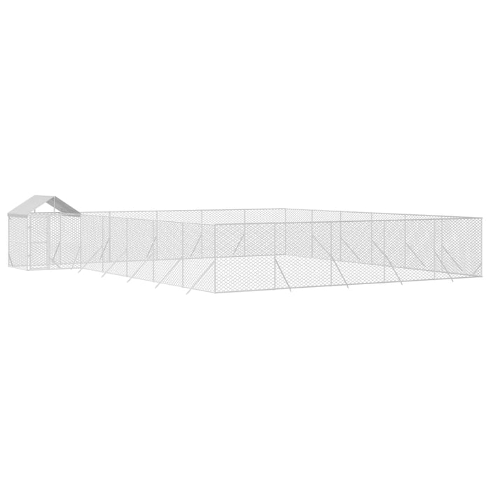 Padoc exterior cu acoperiș argintiu 12x12x2,5 m oțel galvanizat - WALTI WALTI