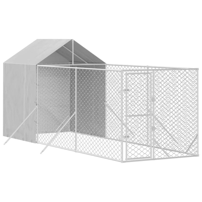 Padoc de exterior cu acoperiș argintiu 2x6x2,5m oțel galvanizat - WALTI WALTI