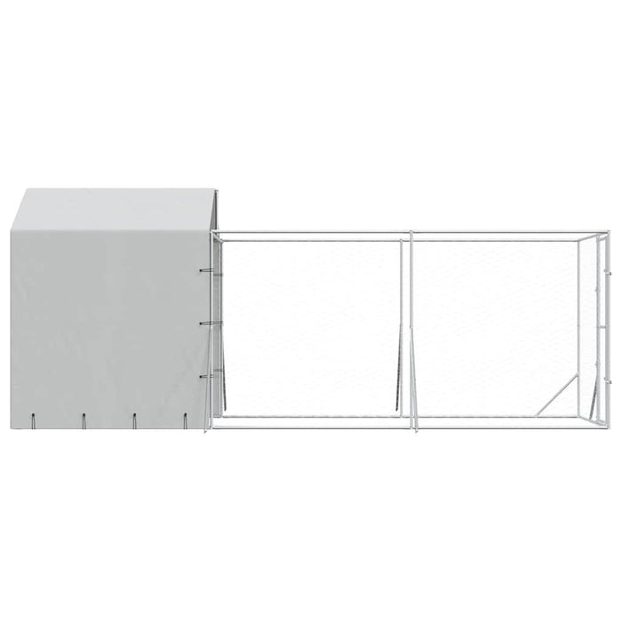 Padoc de exterior cu acoperiș argintiu 2x6x2,5m oțel galvanizat - WALTI WALTI