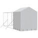 Padoc de exterior cu acoperiș argintiu 2x6x2,5m oțel galvanizat - WALTI WALTI