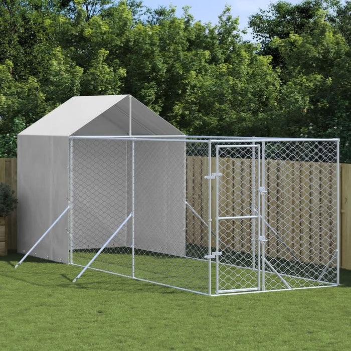 Padoc de exterior cu acoperiș argintiu 2x6x2,5m oțel galvanizat - WALTI WALTI