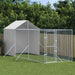 Padoc de exterior cu acoperiș argintiu 2x6x2,5m oțel galvanizat - WALTI WALTI