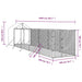 Padoc exterior cu acoperiș argintiu 2x10x2,5 m oțel galvanizat - WALTI WALTI