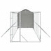 Padoc exterior cu acoperiș argintiu 2x10x2,5 m oțel galvanizat - WALTI WALTI