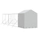 Padoc exterior cu acoperiș argintiu 2x10x2,5 m oțel galvanizat - WALTI WALTI