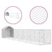 Padoc exterior cu acoperiș argintiu 2x14x2,5 m oțel galvanizat - WALTI WALTI