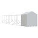 Padoc exterior cu acoperiș argintiu 2x14x2,5 m oțel galvanizat - WALTI WALTI
