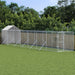 Padoc exterior cu acoperiș argintiu 2x14x2,5 m oțel galvanizat - WALTI WALTI