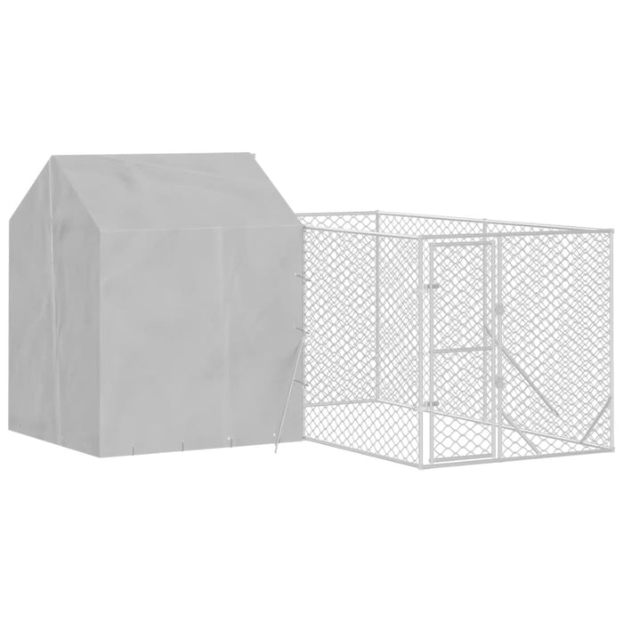 Padoc exterior cu acoperiș argintiu 4x4x2,5 m oțel galvanizat - WALTI WALTI