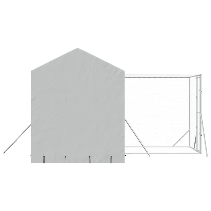 Padoc exterior cu acoperiș argintiu 4x4x2,5 m oțel galvanizat - WALTI WALTI