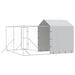 Padoc exterior cu acoperiș argintiu 4x4x2,5 m oțel galvanizat - WALTI WALTI