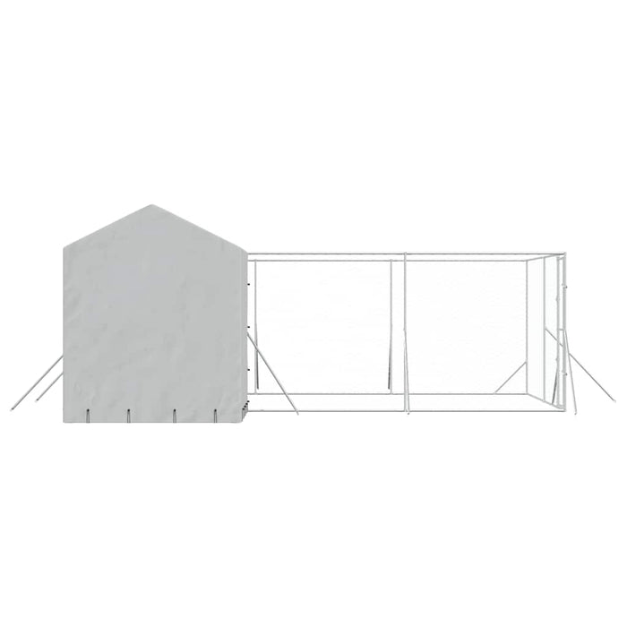 Padoc de exterior cu acoperiș argintiu 6x6x2,5m oțel galvanizat - WALTI WALTI
