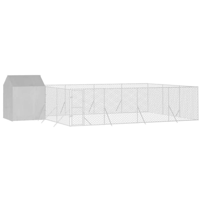 Padoc exterior cu acoperiș argintiu 10x6x2,5 m oțel galvanizat - WALTI WALTI