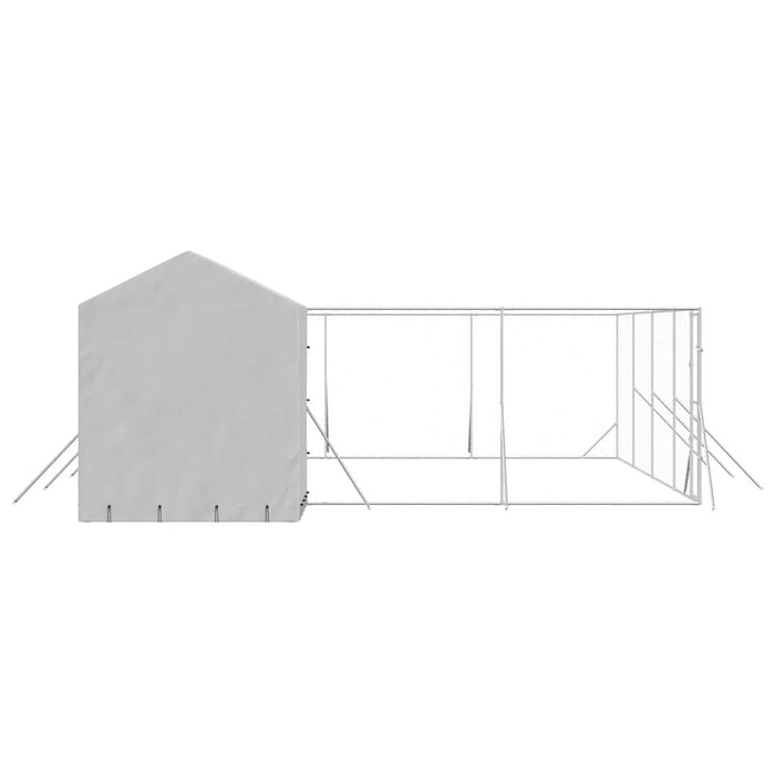Padoc exterior cu acoperiș argintiu 10x6x2,5 m oțel galvanizat - WALTI WALTI