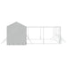 Padoc exterior cu acoperiș argintiu 10x6x2,5 m oțel galvanizat - WALTI WALTI