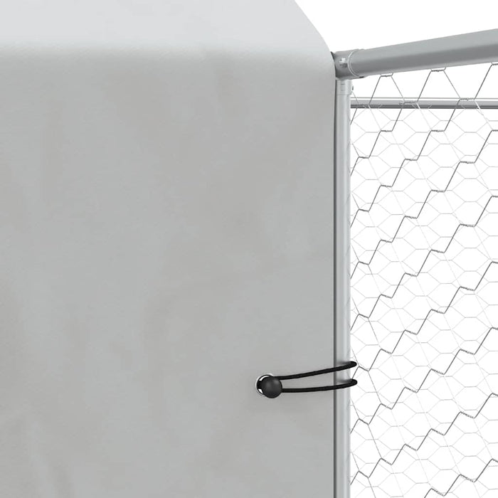 Padoc exterior cu acoperiș argintiu 10x6x2,5 m oțel galvanizat - WALTI WALTI