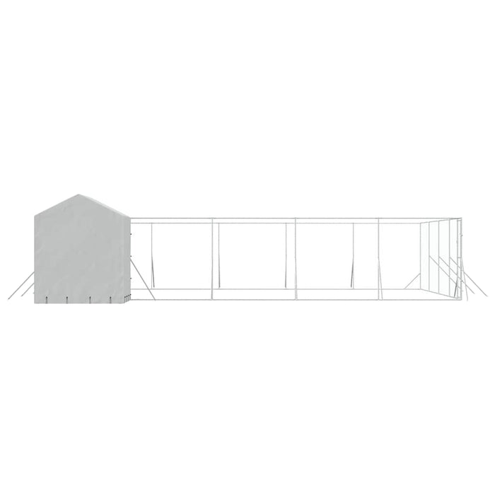 Padoc exterior cu acoperiș argintiu 10x10x2,5 m oțel galvanizat - WALTI WALTI