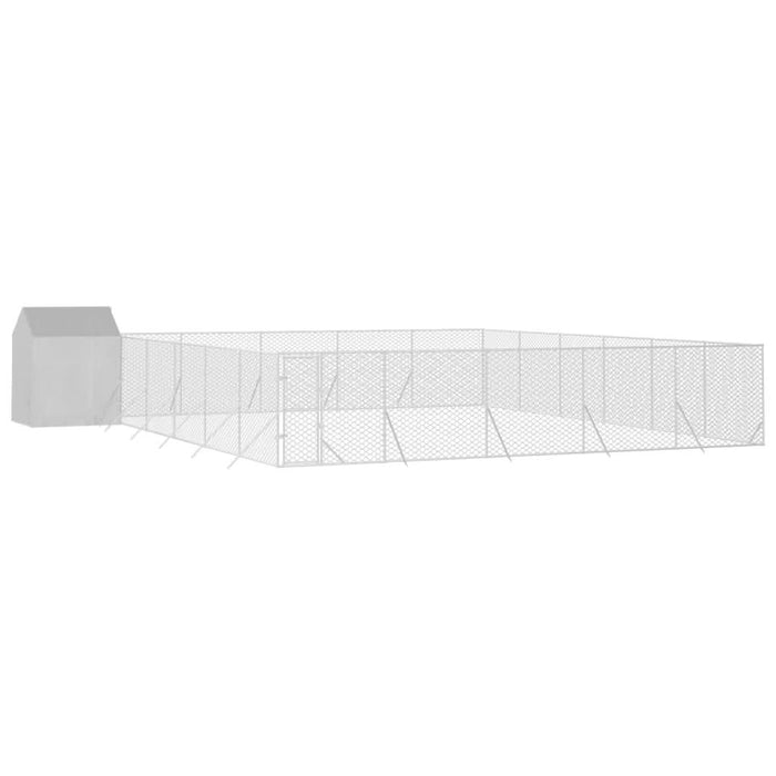 Padoc exterior cu acoperiș argintiu 12x12x2,5 m oțel galvanizat - WALTI WALTI