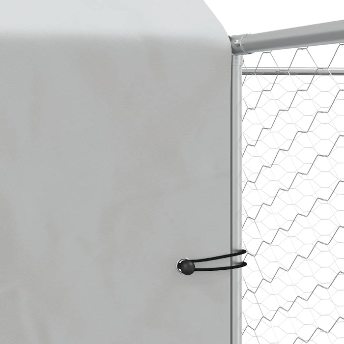 Padoc exterior cu acoperiș argintiu 12x12x2,5 m oțel galvanizat - WALTI WALTI