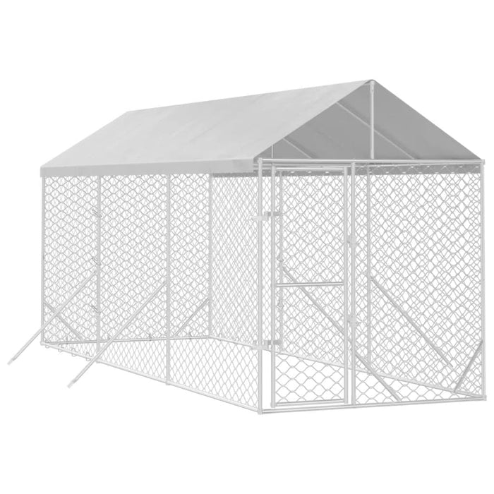 Padoc de exterior cu acoperiș argintiu 2x6x2,5m oțel galvanizat - WALTI WALTI