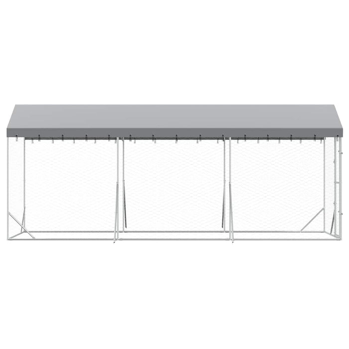 Padoc de exterior cu acoperiș argintiu 2x6x2,5m oțel galvanizat - WALTI WALTI