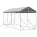 Padoc de exterior cu acoperiș argintiu 2x6x2,5m oțel galvanizat - WALTI WALTI
